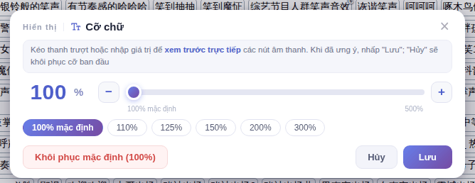Cửa sổ Cỡ chữ